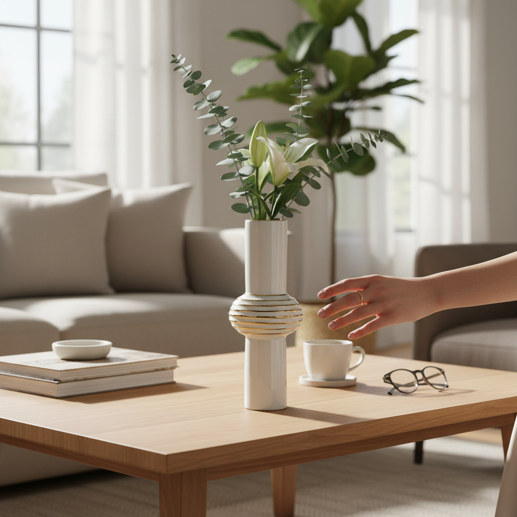 Refined Nordic Ceramic Decorative Vase for Modern Interiors