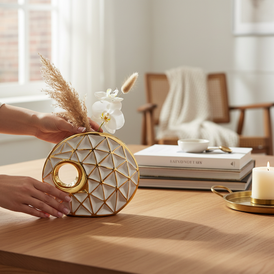 Timeless Scandinavian Style  Flower Ceramic Vase