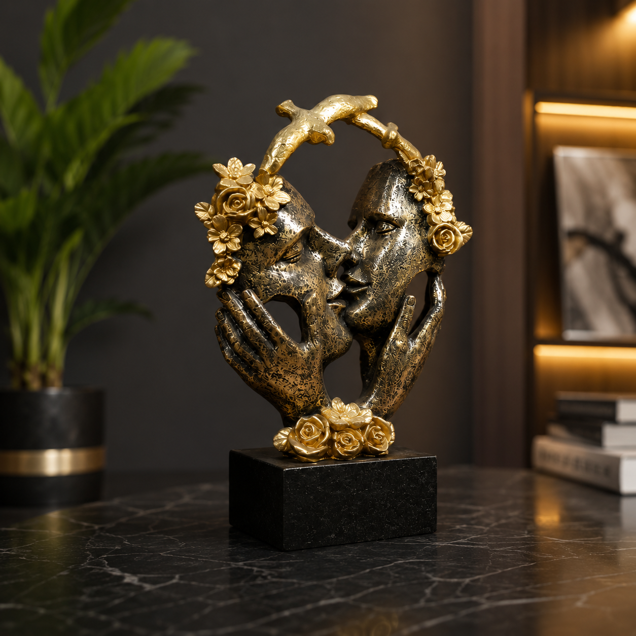 Luxury Equestrian Motion Fiber Sculpture ✨