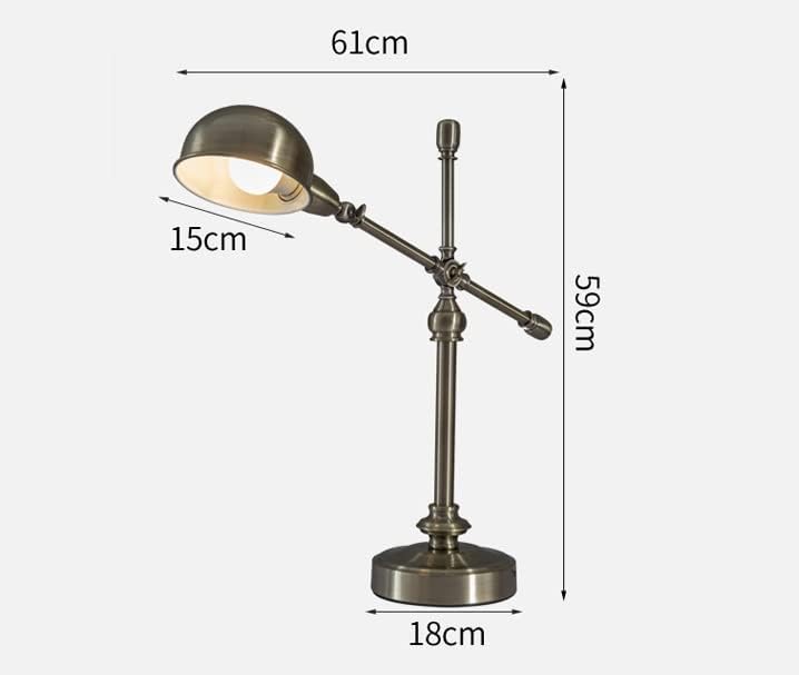 Retro Adjustable Long Arm Eye-Care Desk & Reading Lamp