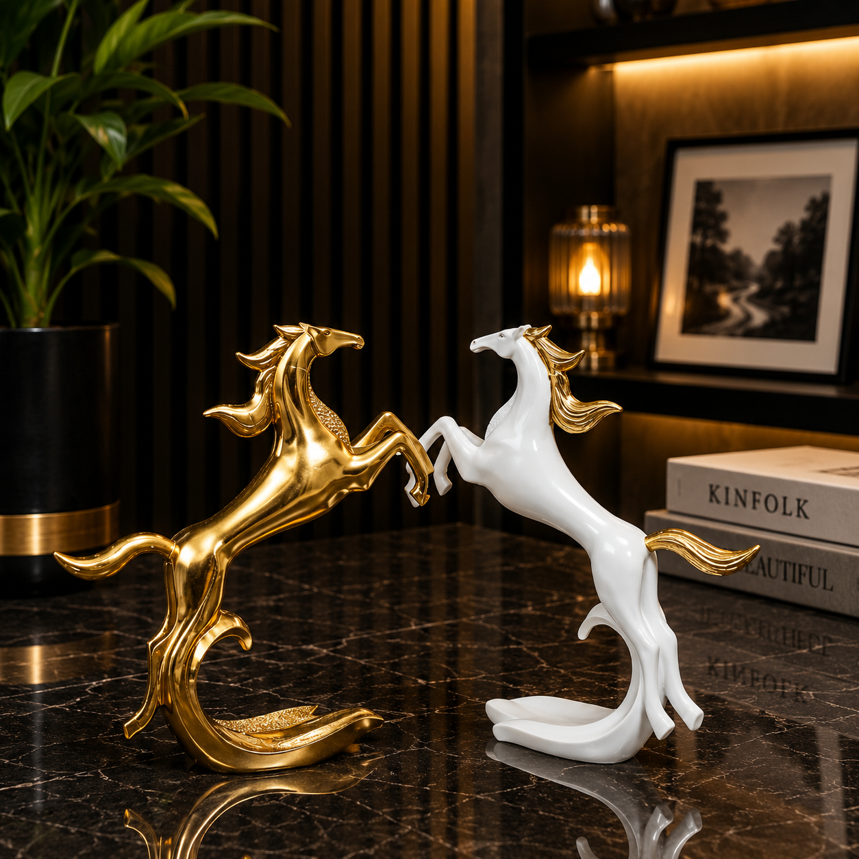 Classic Prestige Horse Rider Fiber Accent