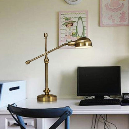 Retro Adjustable Long Arm Eye-Care Desk & Reading Lamp
