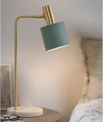 Modern Marble Base side Table Lamp – Blue & White