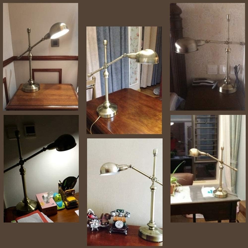 Retro Adjustable Long Arm Eye-Care Desk & Reading Lamp