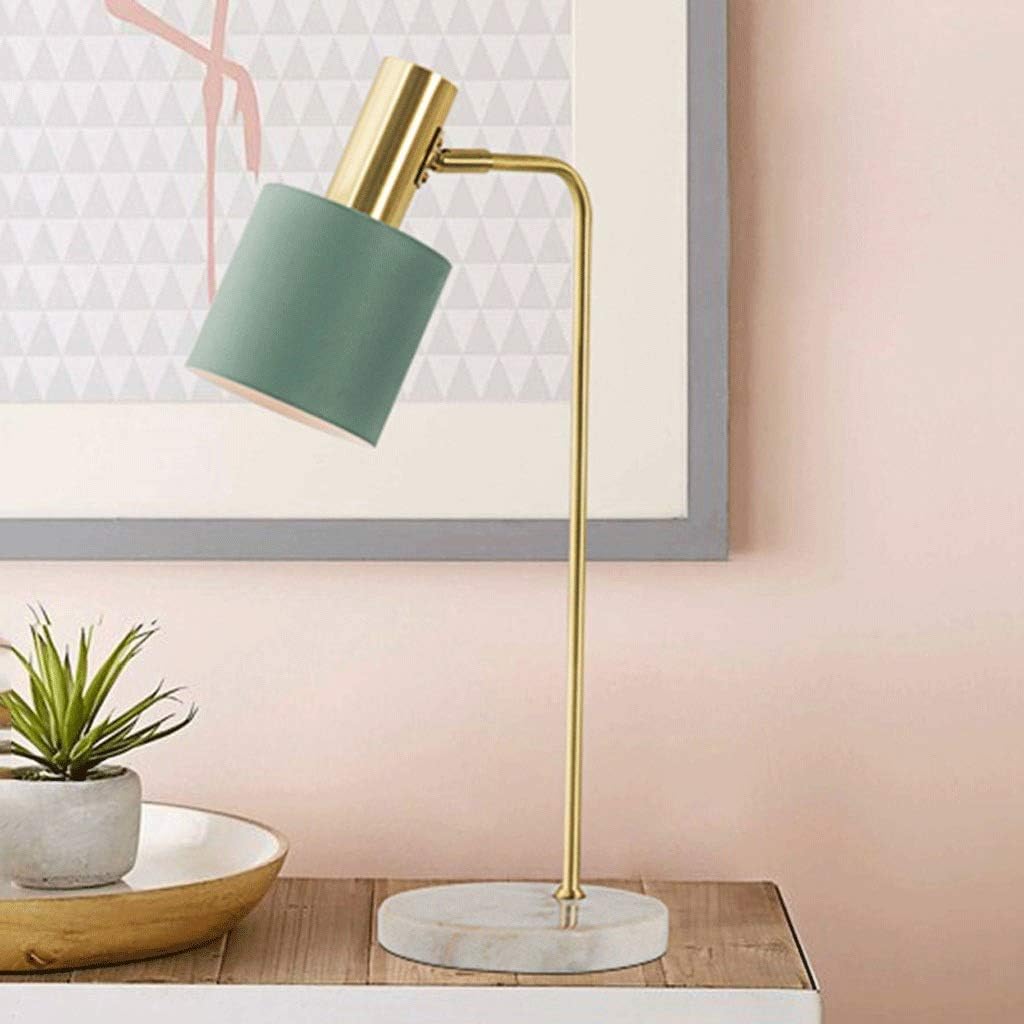 Modern Marble Base side Table Lamp – Blue & White
