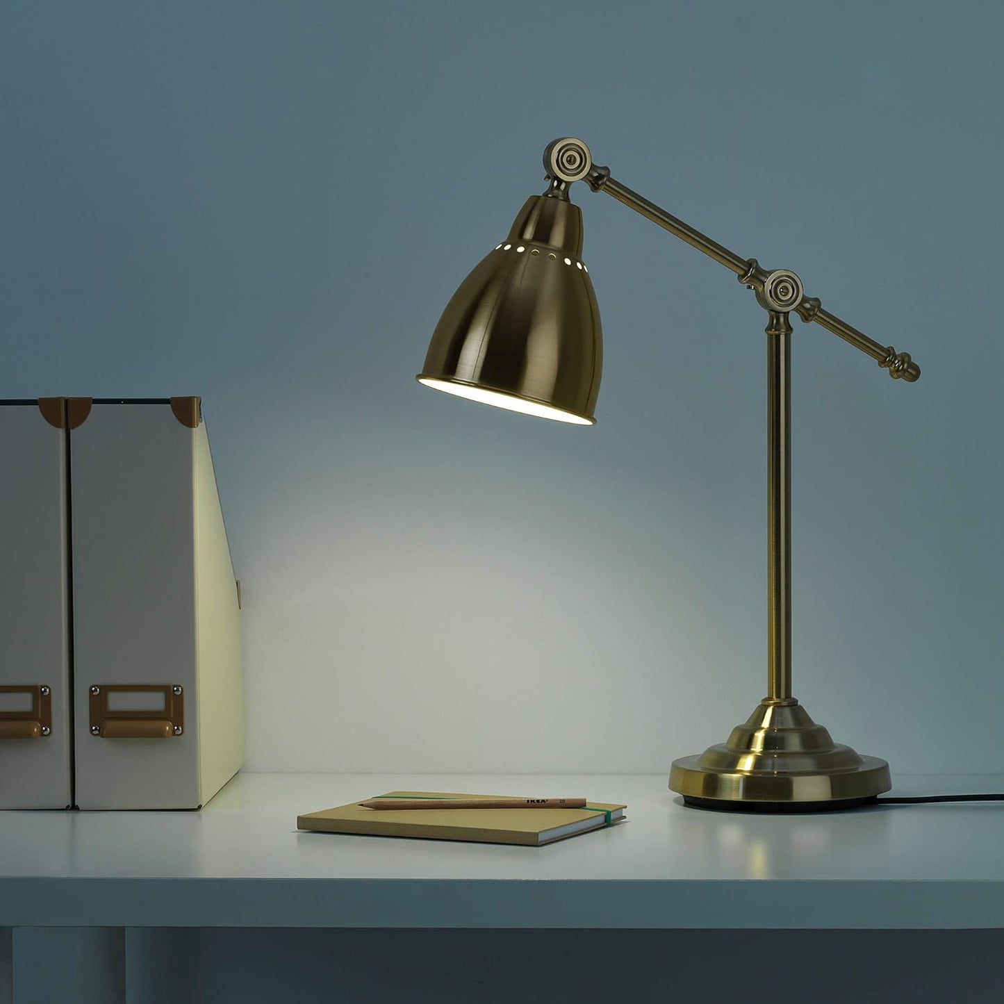 Vintage Brass LED Study Table Lamp