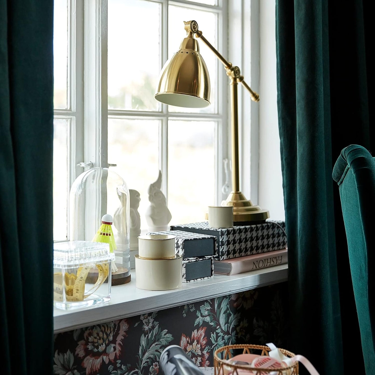 Vintage Brass LED Study Table Lamp