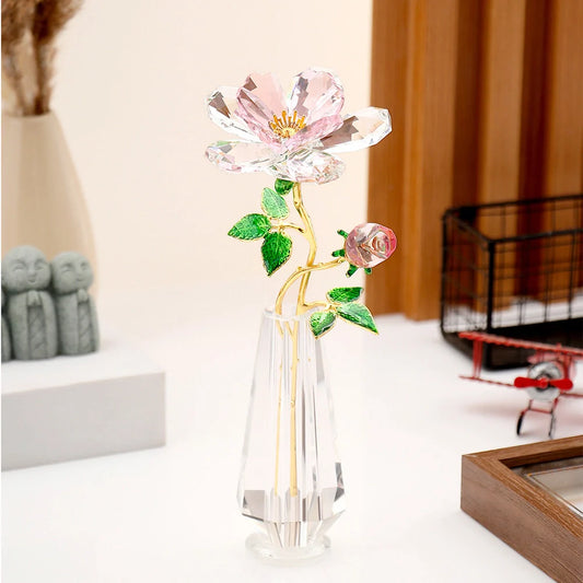Luxury Antique Style Modern Crystal Art Flower