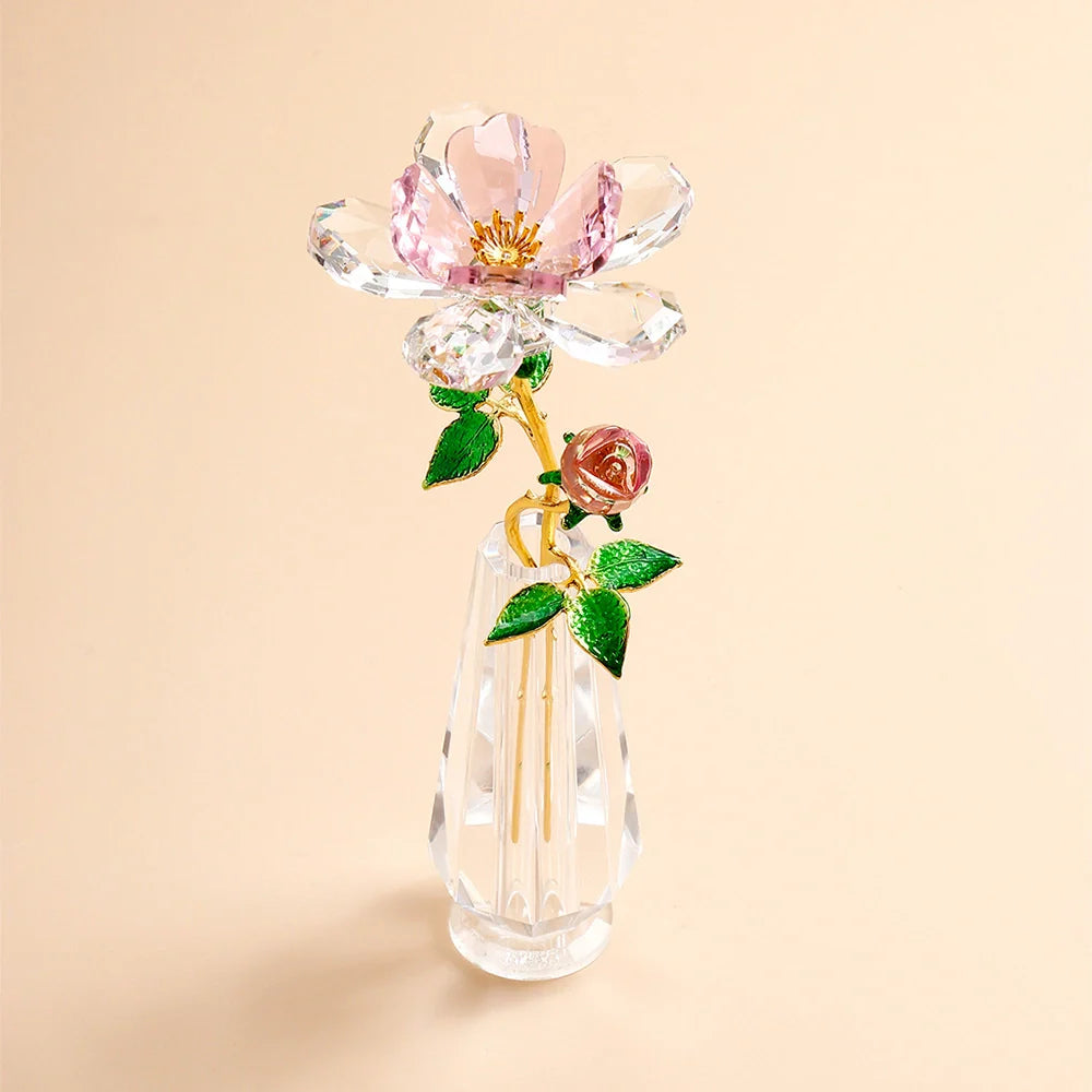 Luxury Antique Style Modern Crystal Art Flower