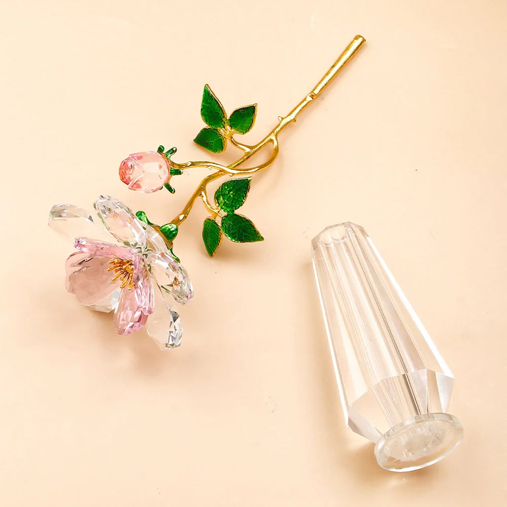 Luxury Antique Style Modern Crystal Art Flower