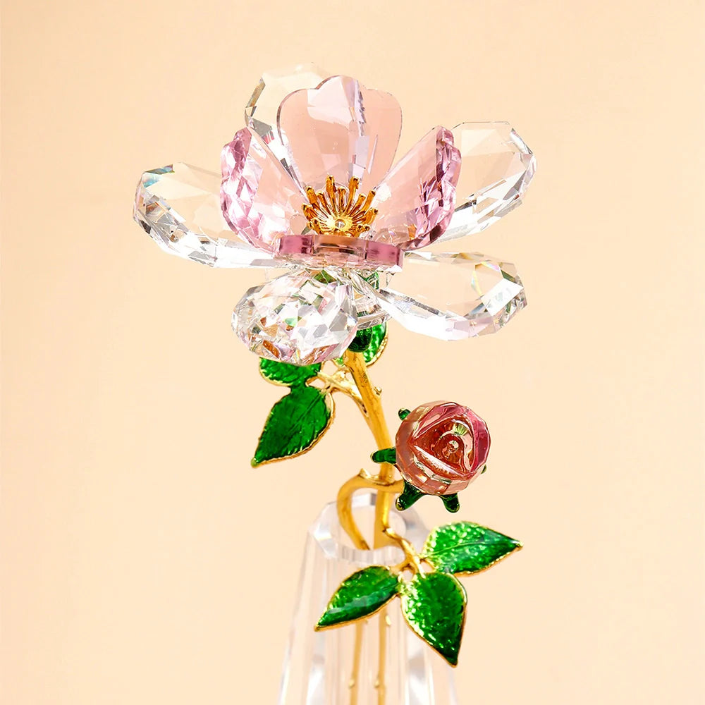 Luxury Antique Style Modern Crystal Art Flower