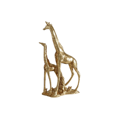 Luxury Twin Giraffe Decor Statues Set