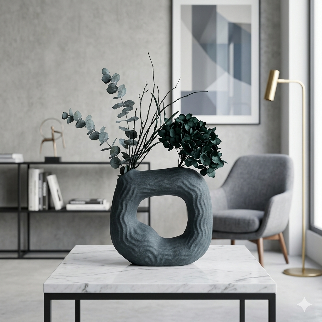 Scandinavian Inspired Modern Ceramic Accent