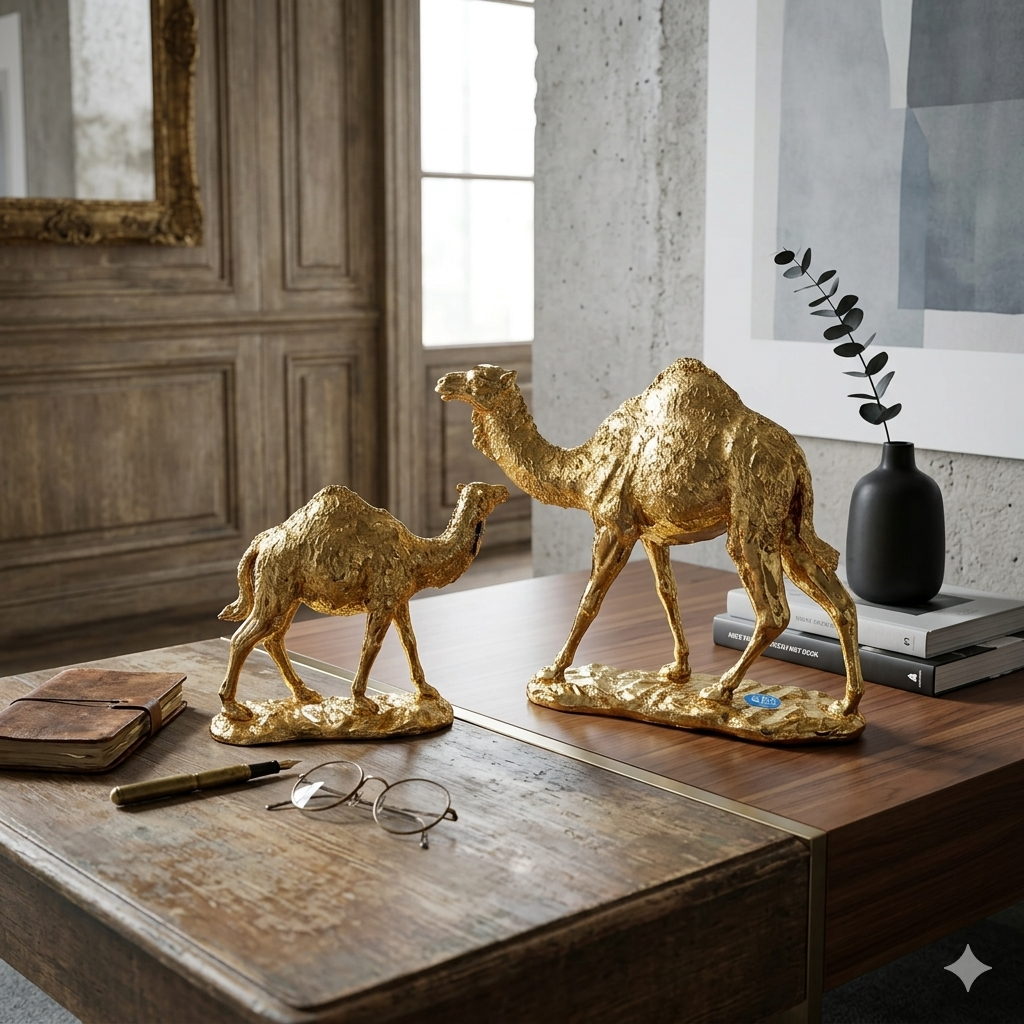 Desert Charm Resin Camel Figurine