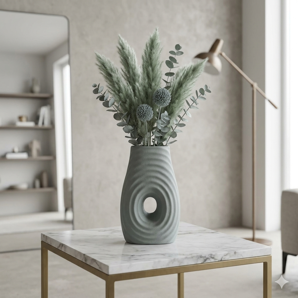 Minimalist Nordic Style Ceramic Flower Vase