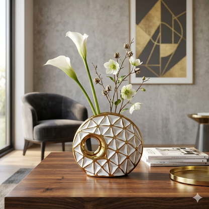 Timeless Scandinavian Style  Flower Ceramic Vase