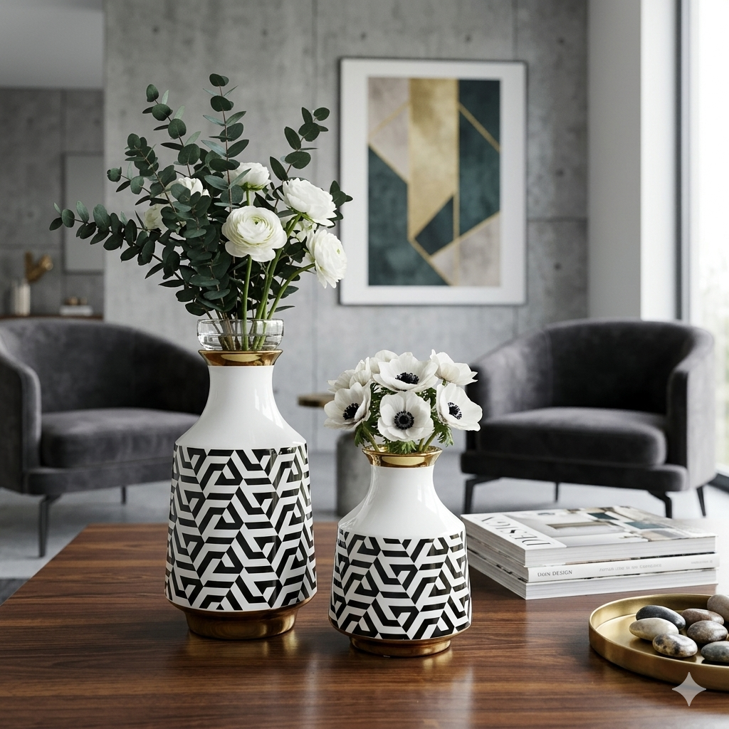 Luxury Nordic Style Ceramic Vase for Elegant Décor