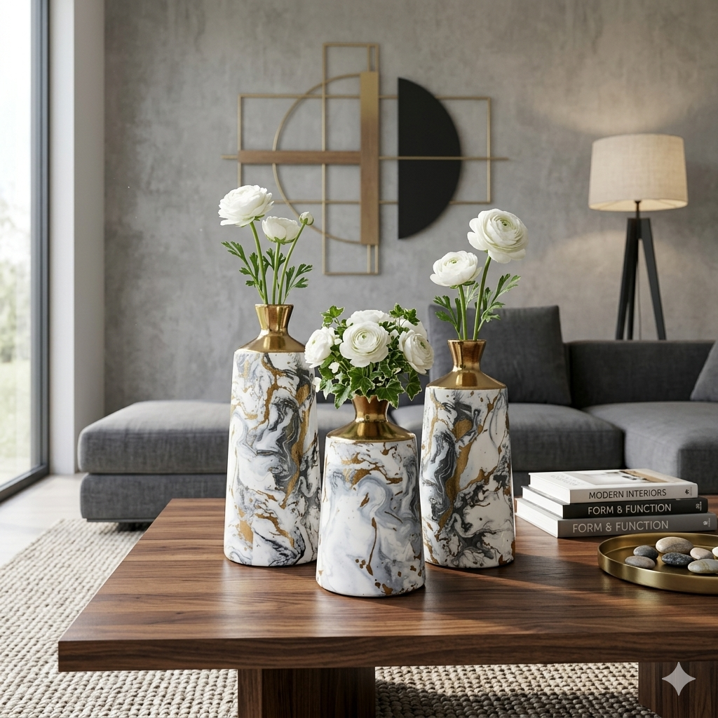 Chic Scandinavian Ceramic Vase for Stylish Home Décor