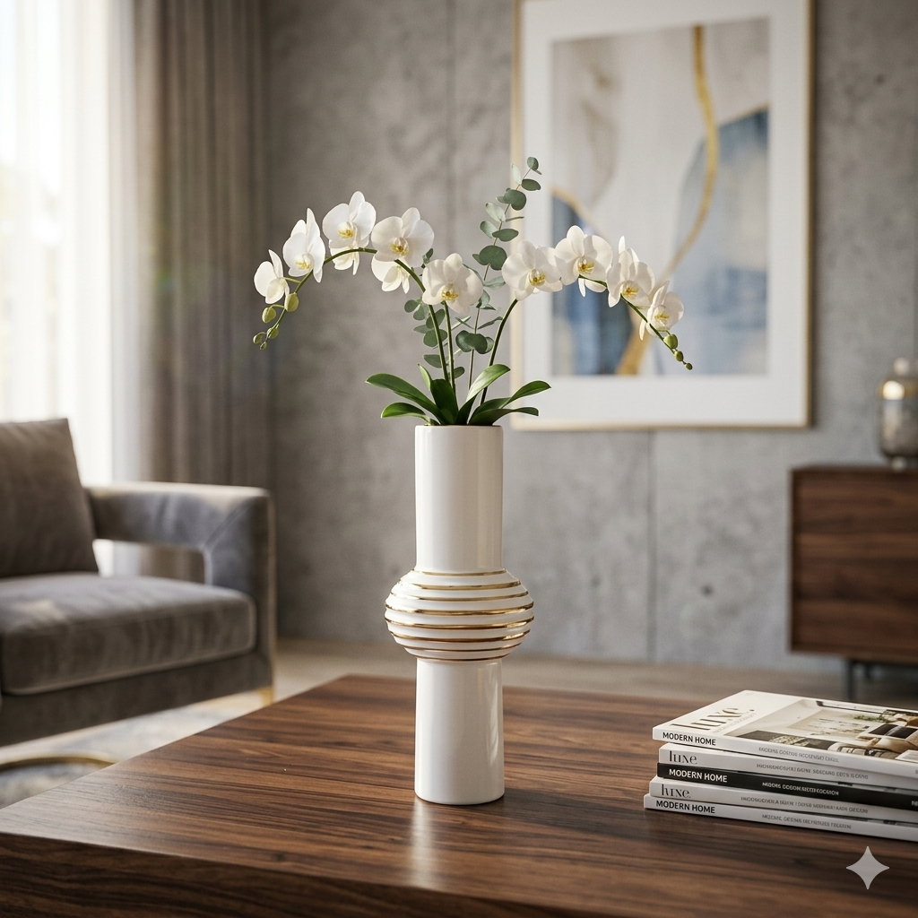 Refined Nordic Ceramic Decorative Vase for Modern Interiors