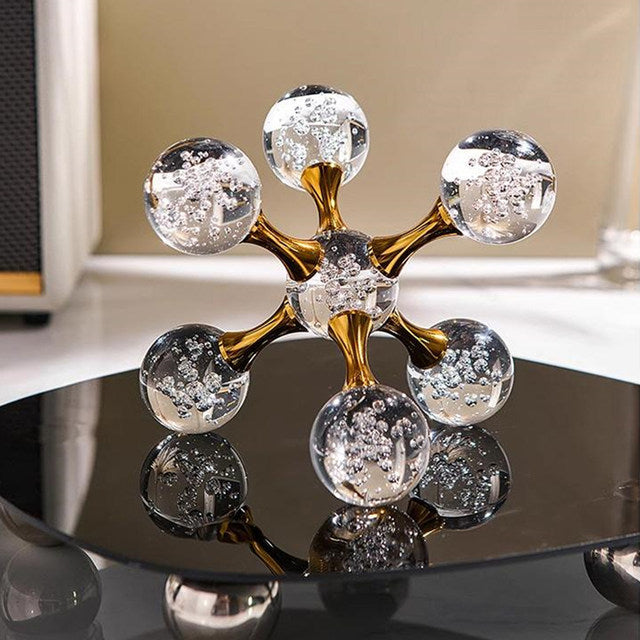 Nordic Luxe Crystal Décor Sculpture