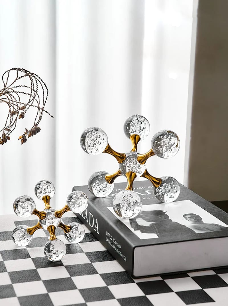 Nordic Luxe Crystal Décor Sculpture